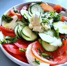 Salade Aux Courgettes Crues Et Tomates