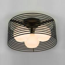 3 Light Black Metal White Shade Designer Flush Mount Ceiling Lights Black Ceiling Lighting Bedroom Ceiling Light Bathroom Ceiling Light