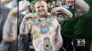 Philly Sports Fan Putting Chest Full Of Tattoos To Good Use Youtube