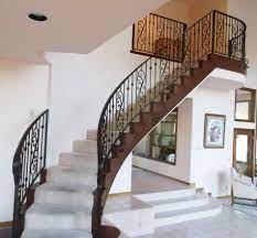 Luxury And Elegant Stairs And Rails Design For Luxurious Home Breakpr Wrought Iron Staircase Iron Stair Railing Staircase Design