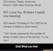 Nah, itulah arti dari angka 143,224,dan 831 yang semua mengandung arti kata i love you ( saya. 224 Meaning Love Edukasi News