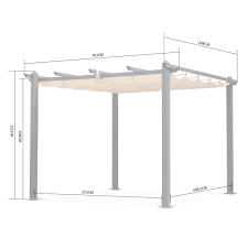 Il y en a 1.710 pour luxembourg. Condate Aluminium Pergola 3x3m With Retractable Canopy Beige