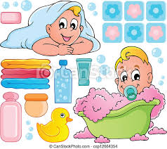 New users enjoy 60% off. Baby Bath Theme Collection 1 Vector Illustration Canstock