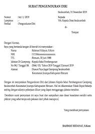 Surat pengunduran diri bisa dibuat oleh siapa saja yang ingin mengundurkan diri dari pekerjaan prayit septian. Contoh Surat Pengunduran Diri Yang Baik Dan Benar Media Desa