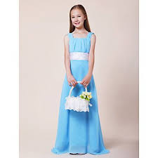 Light In The Box A Line Square Floor Length Chiffon Junior Bridesmaid Dress Usd 78 39 Red Bridesmaid Dresses Junior Bridesmaid Dresses Junior Bridesmaid
