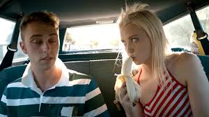 Teen step sis seduces bro to have sex in the back cars seat