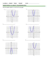 To graph a parabola using vertex form, we first graph the vertex point. Write The Quadratic Equation In Vertex Form For Each Graph Fill Online Printable Fillable Blank Pdffiller