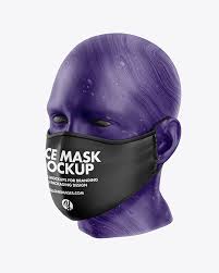 Face Mask Mockup In Apparel Mockups On Yellow Images Object Mockups