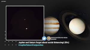 The innermost layer may be made of water ice and vapor. Jupiter Saturn Conjunction Trends With People Sharing Pictures And Videos Trending News The Indian Express