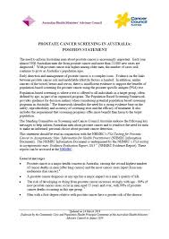 The pancreas is located behind the stomach, so having pancreatic cancer doesn't involve a palpable mass that you can feel. Prostate Cancer Screening Position Statement Australian Government Department Of Health