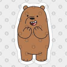 Grizzly We Bare Bears Sticker Teepublic We Bare Bears Wallpapers Bare Bears Mini Canvas Art