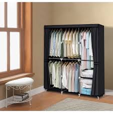 Shop closet organizers and more at the home depot. Portable Bedroom Clothes Storage Closet Shelf Dustproof Fabric Wardrobe Grey Zipperl 50 Closet Organizer Furniture Home Kitchen Ekoios Vn