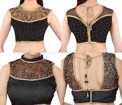 Black Boat Neck Net Tops 70 Ultimate Latest Net Blouse Designs For Sarees Keep Me Stylish Saree Blouse Designs Netted Blouse Designs Blouse Designs