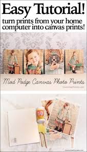 Carefully flatten it with the cardboard, trying. Mod Podge Canvas Photo Prints How To Nest For Less