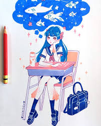 It's where your interests connect you with your people. Vicki On Instagram Daydreaming Day 28 Mermay Lol This Piece Is Too Tall For Insta In 2020 Cute Animal Drawings Kawaii Art Cute Art