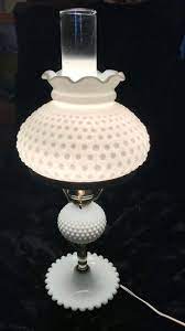 1950 White Milk Glass Hobnaic Table