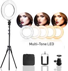 Ls Photography 14 Dimmable Dual Colored Led Round Ring Light Continuous Lighting Kit For Beauty Facial Shoot Light Stand Tripod Cell Phone Holder For Makeup Photo Studio Wmt1233 Walmart Com Walmart Com