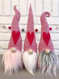 Adorable Valentine S Day Gnome Set Valentine S Day Decor For Your Home Red And White Stripe Diy Valentines Crafts Diy Valentines Decorations Valentines Diy