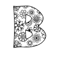 Letter B Alphabet Flowers Svg Jpeg Png Pdf Use With Silhouette Studio And Cricut Design Disney Coloring Sheets Letter B Coloring Pages Coloring Letters
