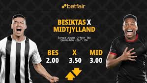 Besiktas x Midtjylland - Europa League: Notícias, Odds, Estatísticas, Escalações, Horário, Onde Assistir