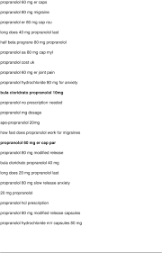 How quickly does propranolol work for anxiety? Propranolol 80 Mg Twice A Day Pdf Free Download