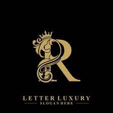 Initial Letter R Luxury Beauty Flourishes Ornament With Crown Logo Template Photo Logo Design P Logo Design Logo Design Branding Typography