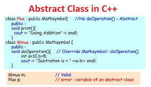 A c++ class combines data and methods for manipulating the data into one. Abstract Class In C With Simple Example Theteche Com