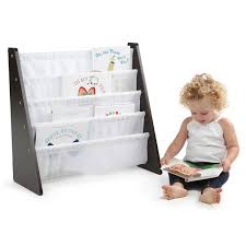 The height of this book rack storage bookshelf is just right for toddlers and this piece of furniture is a great fit for all homes. Tot Tutors Kids Book Rack Storage 4 Pocket Bookshelf Overstock 22036193 Multi Natural Finish