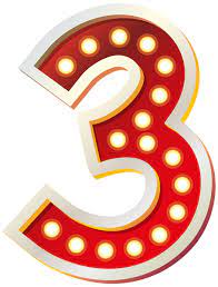 Red Number Three With Lights Png Clip Art Image Clip Art Art Images Free Clip Art