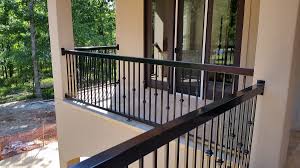 Balcony — tbæ̱lkəni/t balconies 1) n count a balcony is a platform on the outside of a building, above ground level, with a wall or railing around it. Decorative Metal Balcony Railing Indigo Industries