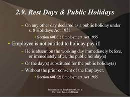 Malaysia is one of the top 10 nations across the globe that has the most public holidays. Presentation On Employment Law In Malaysia For Masters Class Unir
