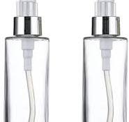 Lot de 2 flacons vides en verre transparent de 100 ml pour lotion et savon  rechargeables : Amazon.fr: Beauté et Parfum
