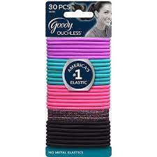 Goody Goody Ouchless No Metal Gentle Elastics Assorted Colors 30 Ct Walmart Com Twist Outs Hair Rubber Bands Hair Elastics