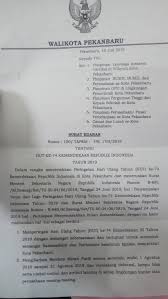 Jom saksikan liputan kemeriahan sambutan bulan kemerdekaan peringkat sekolah di sk binjai. Wako Keluarkan Surat Edaran Meriahkan Hut Ri Pekanbaru Go Id