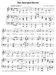 This clarinet sheet music for the star spangled banner (the national anthem of the united states of america) is written in the key of f (concert e flat). Star Spangled Banner Voice And Piano Francis Scott Key Ean13 3700681112661 Sheet Music Place