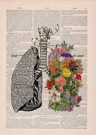 Christmas Gift Springtime Breathe Decorative Art Lungs With Etsy Anatomy Art Art Drawings