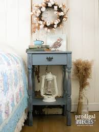 Rustic Farmhouse Country Blue Side Table By Prodigal Pieces Prodigalpieces Com Trendy Home Decor Shabby Chic Side Table Shabby Chic Furniture