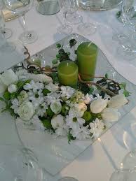 Centrotavola Su Specchio Con Candele Centrotavola Centrotavola Matrimoniali Specchi