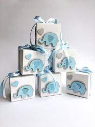 Elephant Favor Boxes Elephant Boy Baby Shower Gift Boxes Blue Etsy In 2020 Elephant Baby Shower Boy Elephant Baby Shower Decorations Baby Shower Gift Box