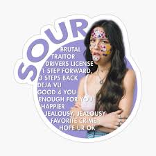 Happier olivia rodrigo lyrics terjemahan. Olivia Rodrigo Sour Sticker By Acidartemis In 2021 Olivia Stickers Sour