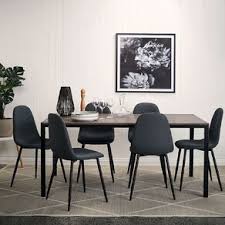 The frame is of black steel with powder the canterbury series dining chairs are as smart as their matching dining table and also made of white painted, robust, solid pine wood. Buy Dining Table Sets Dining Chairs The Warehouse