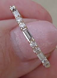 Horizontal Baguettes And Alternating 2 Rounds Brilliant Diamonds Can Do A Few Rows To Make Thicker Beautiful Jewelry Eternity Ring Diamond Bands