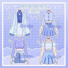A collection of the top 51 anime blue wallpapers and backgrounds available for download for free. Boba Elyse Pastel Blue Aesthetic Drawing Anime Clothes Drawing Clothes Art Clothes