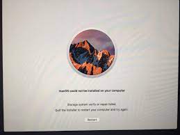 Sierra Install File System Verify Or Rep Apple Community