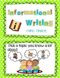 informational writing topic choice chart cards