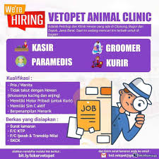 Juli 01, 2021 tidak ada komentar blanquerna logo : Vetopet Animal Clinic Membuka Lowongan Kerja Dengan 4 Posisi Tersedia Di Bulan Juli 2021