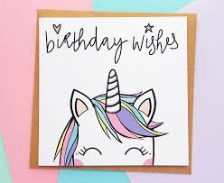 Einhorn Geburtstagskarte Susse Einhorn Karte Regenbogen Einhorn Karte Kawaii Einhorn Einhorn Geschenke Einhorn Liebhaber Magische Einhorn Karte Unicorn Card Birthday Card Drawing Unicorn Birthday Cards