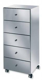 Wenn der schrank von vorne betrachtet wird, scheint es also, als würde die tür schweben. Lineabeta Schrank Auf Rollen Mit Edelstahlverkleidung 5 Schubladen Chrom Glanzend Kaufen Bei Badstudio Klaus Wilken