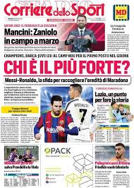 Rassegna stampa sportiva di oggi dei 3 principali giornali sportivi italiani, di seguito trovi in anteprima le prime pagine sportive dei principali quotidiani sportivi italiani: Prime Pagine Quotidiani Sportivi 8 Dicembre 2020 Bordo Campo