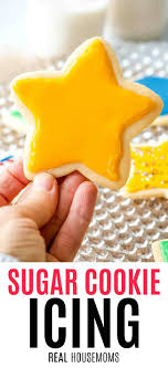 Most frostings contain sugar and some liquid. Sugar Cookie Icing Real Housemoms